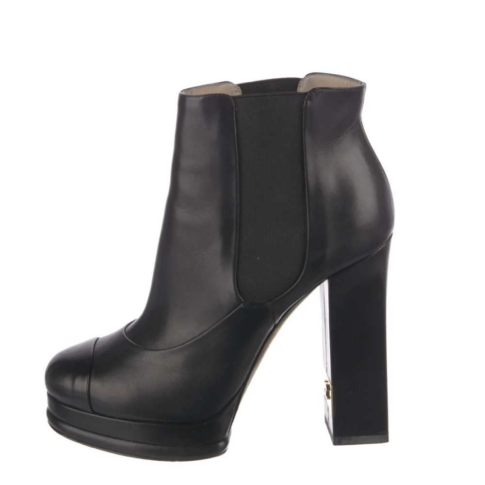 Elegant Black Chanel Ankle Boots